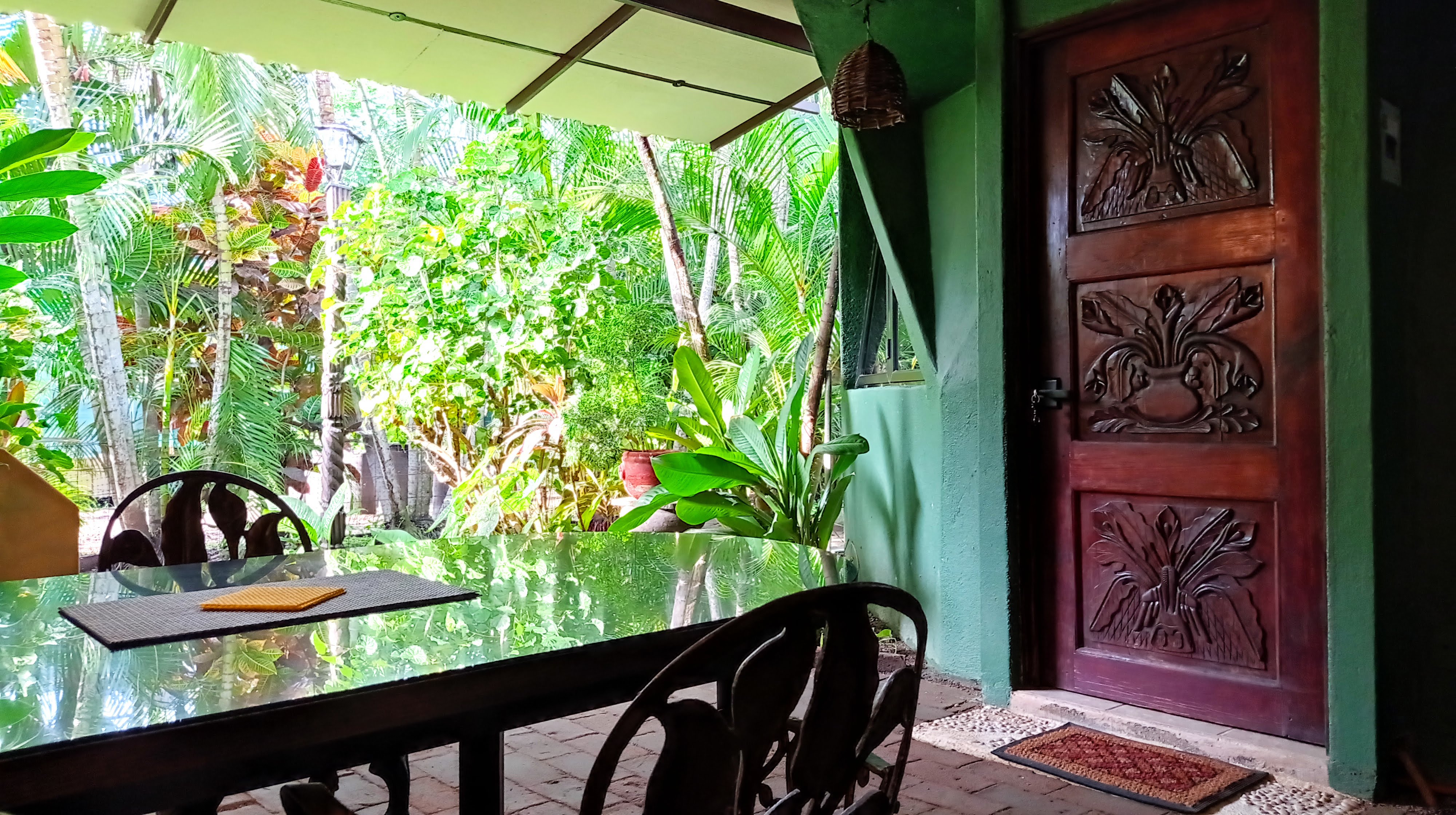 Private outdoor terrace with seating